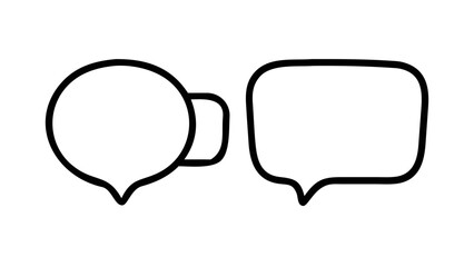 Fototapeta premium Two Speech Bubbles Conversation Dialogue Communication chat bubble