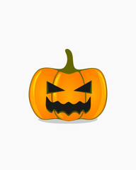 halloween pumpkin isolated on white vector design