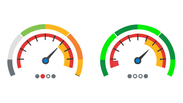 Colorful speed gauges with indicators meter dial