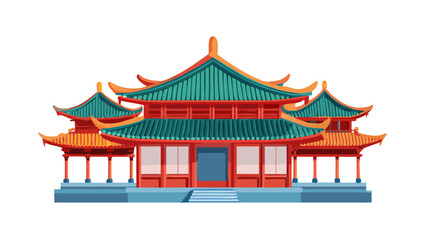 Fototapeta premium Ornate Traditional Asian Pagoda Building asian architecture temple