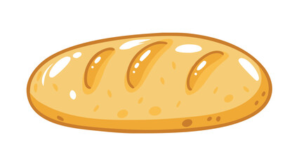 Golden loaf with dark crust markings bread baked goods
