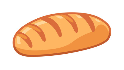 Golden loaf of bread with scoring baked food