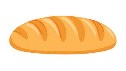Golden loaf with curved lines bread baked
