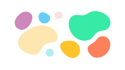 Colorful organic shapes abstract pattern pastel smooth
