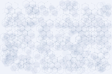 Hexagonal shape seamless colourful background | Multicolour abstract elegant geometric vector template suit for decoration, biology, technology, wallpaper, corporate, presentation background