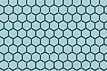 Hexagonal shape pattern design | Geometric modern seamless background suit for texture, decoration, tiles, seminar, presentation background | Forest green background vector illustration 