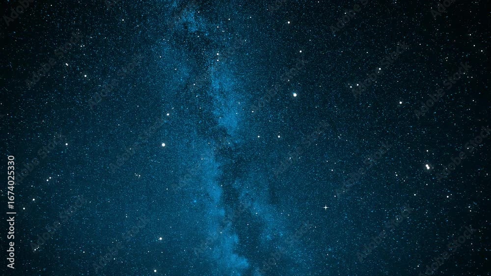 Canvas Prints flying through the stars and blue nebula in space. galaxy exploration through outer space towards gl