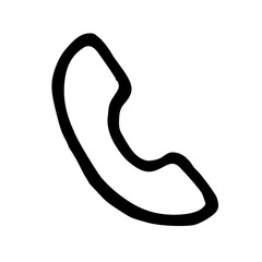 Hand Drawn Phone Icon Doodle Call Calling Vector