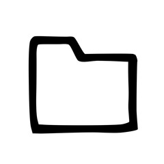 Files Folder Storage Hand Drawn Doodle Vector Icon