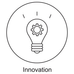 Creative Innovation Icon, Business Innovation Icon, Technology Innovation Icon, Research Innovation Icon, Growth Innovation Icon, vector