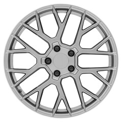Obraz premium Silver car wheel