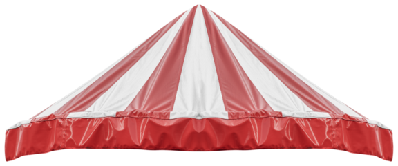 Red and white pattern canvas pavilion