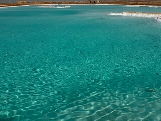 Obraz premium natural salt lake in siwa oasis