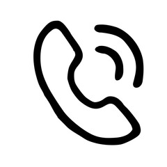 Phone Sound Ring Call Ringtone Hand Drawn Doodle Vector Icon