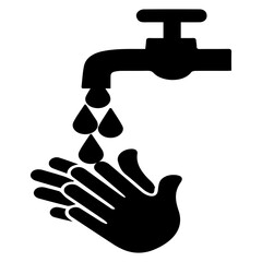 Hand Washing black Icon