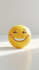 Smile Emoji and 3D Icon High Quality Image