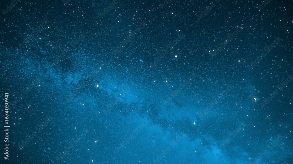 Canvas Prints flying through the stars and blue nebula in space. galaxy exploration through outer space towards gl