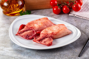 Delicous roasted calamari with protein