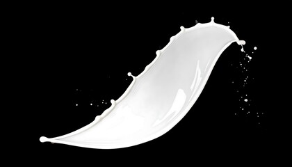 Fototapeta premium Milk splash isolated on black