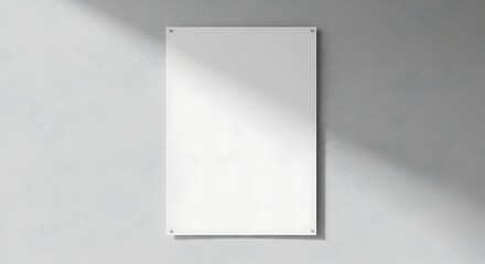Clean and minimalist poster mockup affixed to a neutral wall with natural light.