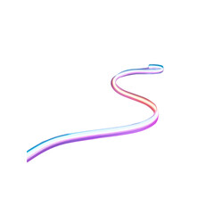 Abstract Swirling Neon Light Trail - Pink, Purple, and White