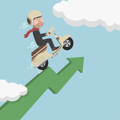 Business man with beard as Arabic business man vector illustration design