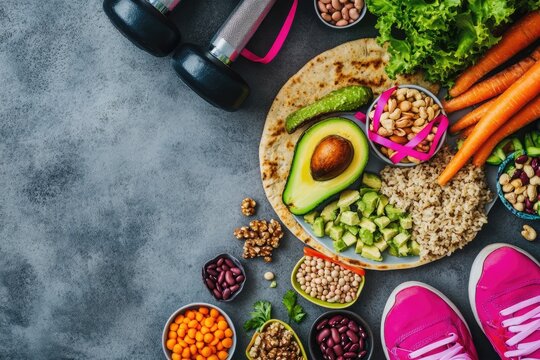 Healthy lifestyle. Fitness and nutrition