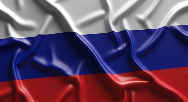 Vectore illustration of waving russian flag with white, blue, and red stripes, symbolizing national pride and patriotism