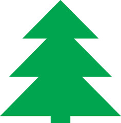 Christmas tree green icon. Vector images in eps format. Isolated on white background. Symbols for design.