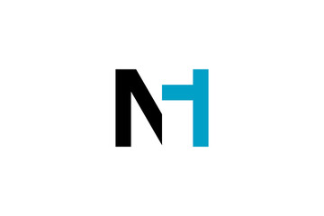 Fototapeta premium NH Logo Design: Clean, Creative Brand Identity for Startups, Agencies, and Visionary Entrepreneurs