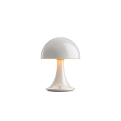 Modern White Mushroom Table Lamp, Illuminated Design Element