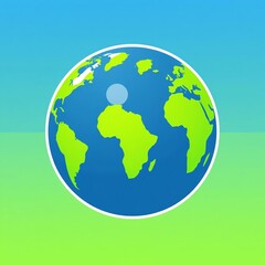 Fototapeta premium globe on green background