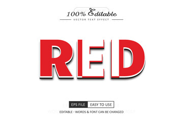 Bold Red Text Effect Editable Typography for Creative Projects