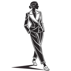 fashion woman silhouette vector illustration