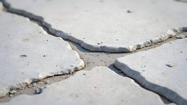 Patio Thermal Expansion Crack Acrylic Plaster Texture