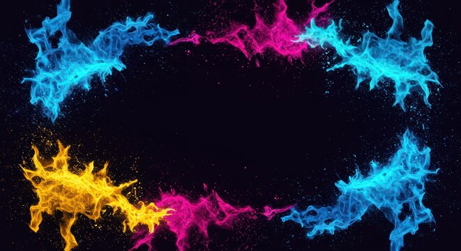 Colorful Liquid Frame, beground