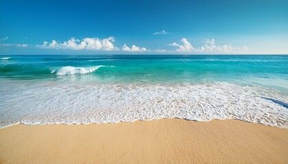 summer sale discover sandy beach paradise with turquoise ocean waves for tourism getaway