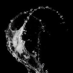 Splash of water. Isolate on black background