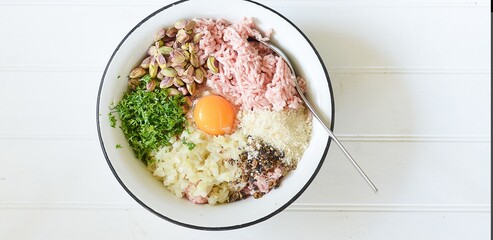 A hearty bowl of gourmet rice with chicken, vegetables, and a creamy sauce