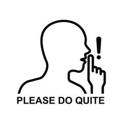 Please do quite icon isolated on background vector illustration