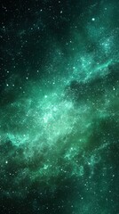 Naklejka premium High-quality photo of sky galaxy outer space nebula, thousand stars and green galaxy combination with various fractal ideas.