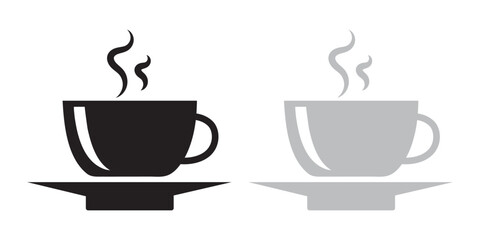 Cup of coffee icon. Cup flat icon. Thin line signs for design logo, visit card, etc. Single high-quality outline symbol for web design or mobile app. Cup outline pictogram.