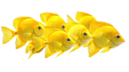 Yellow fish school