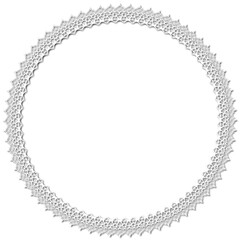 White round vintage vector frame on a white background. svg