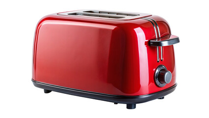 red toaster isolated on white