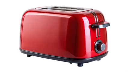 red toaster isolated on white