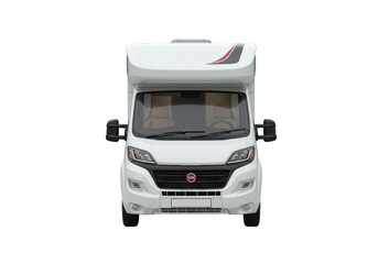 Isolated Campervan motorhome cut out front shot for travel trips and recreational adventures