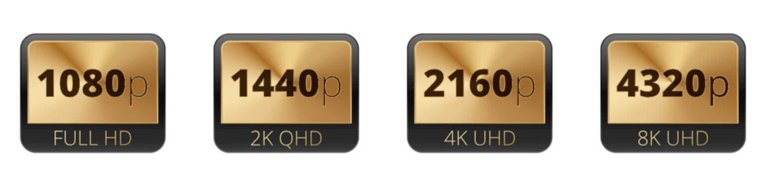 Comparing video resolutions: 1080p to 4320p for optimal viewing experience.