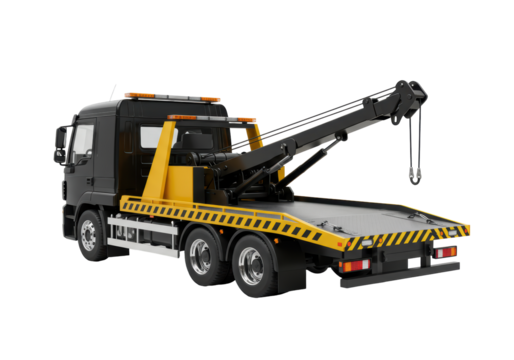 Isolated Tow Truck Vehicle for Vehicle Recovery Service or Roadside Assistance and Breakdown