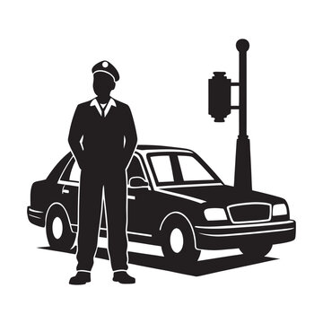black car and driver silhouette clip art preview